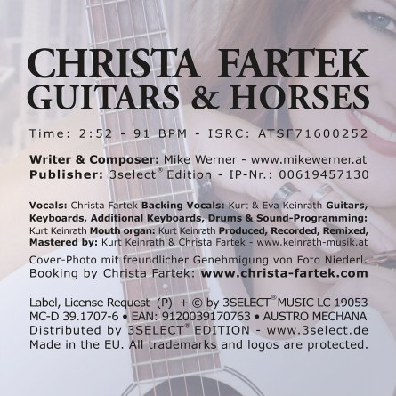GUITARS & HORSES​ - Christa Fartek - Backcover